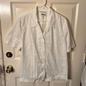 Womens Sz 18 White SS Alfred Dunner Top